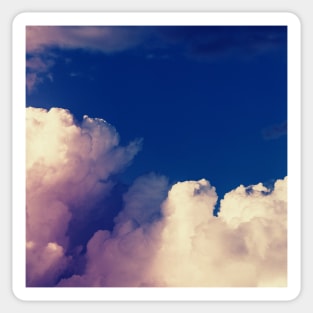 Blue Sky, Clouded Sky Scene, Vintage Wall Art, Cloudy Sky Landscape, Sunny Sky Sticker